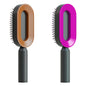 self-cleaning hair brush