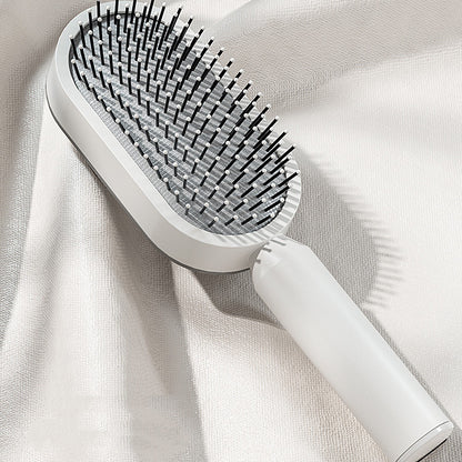 self-cleaning hair brush
