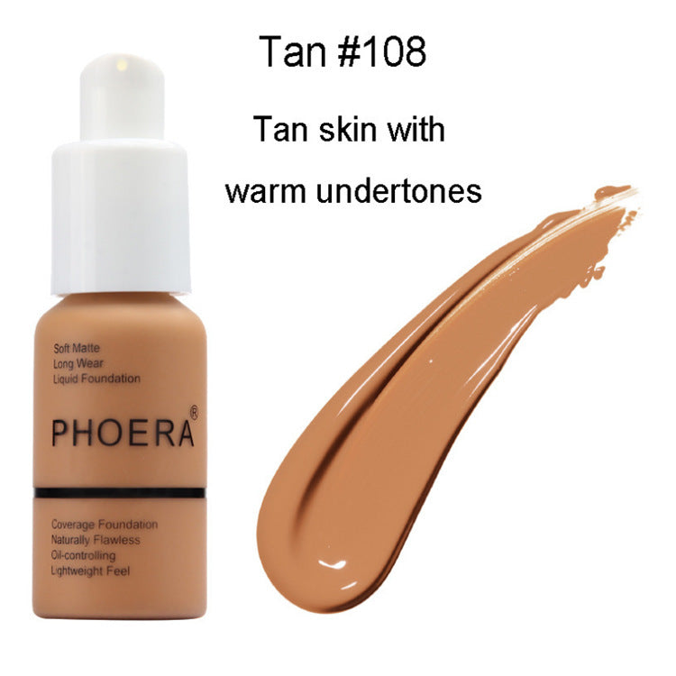 Oil Control Matte Foundation Press-Type Natural Concealer Cream