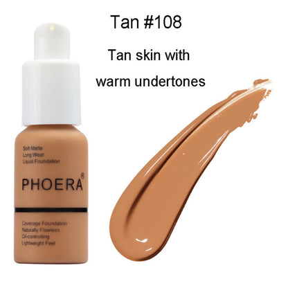 Oil Control Matte Foundation Press-Type Natural Concealer Cream
