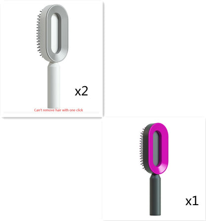 self-cleaning hair brush for women