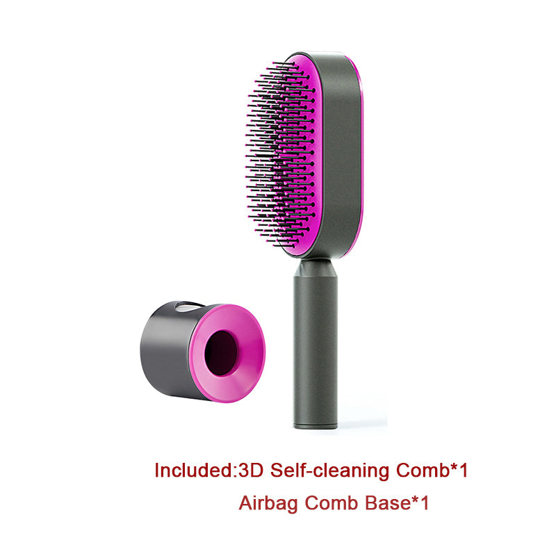 self-cleaning hair brush
