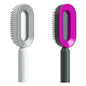self-cleaning hair brush