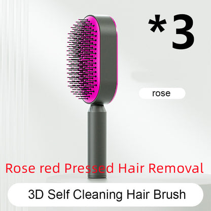self-cleaning hair brush
