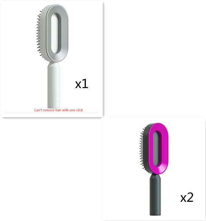 self-cleaning hair brush for women