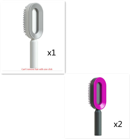self-cleaning hair brush for women