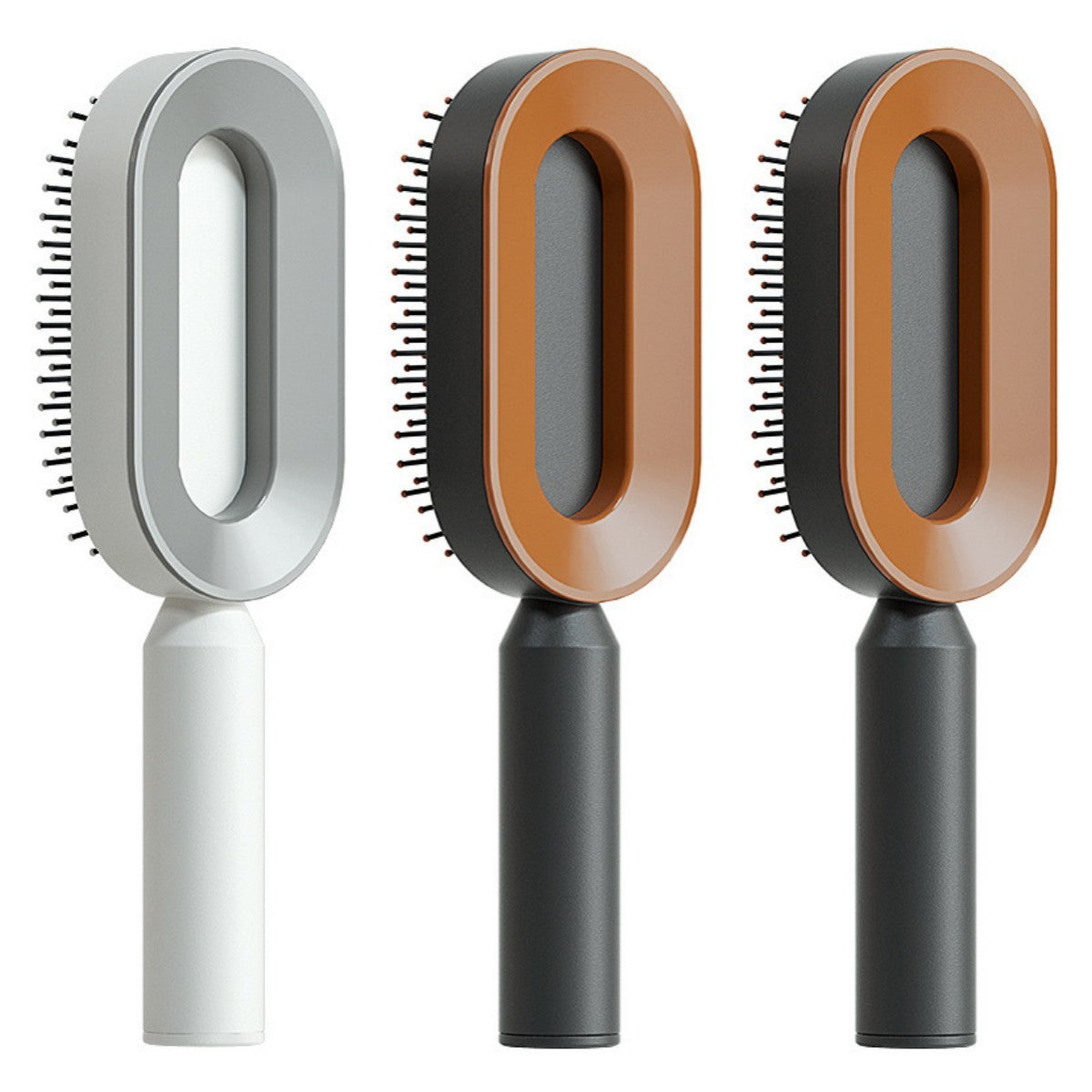 self-cleaning hair brush