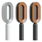 self-cleaning hair brush