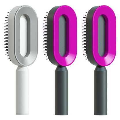 self-cleaning hair brush for women