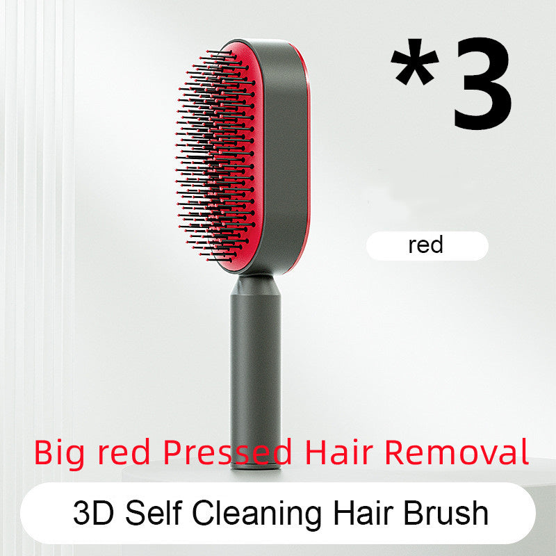 self-cleaning hair brush
