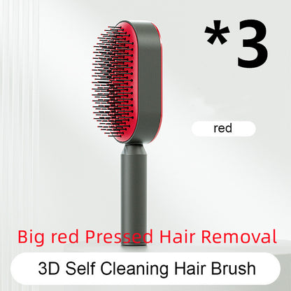 self-cleaning hair brush