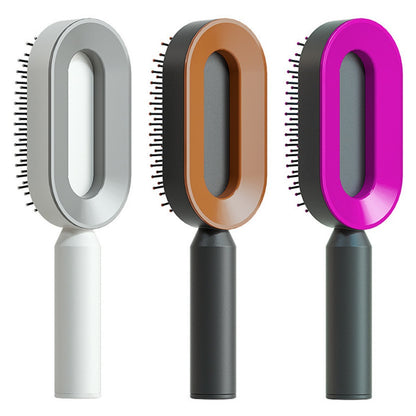 self-cleaning hair brush for women