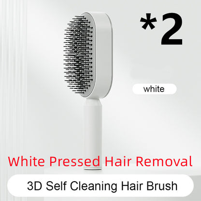 self-cleaning hair brush