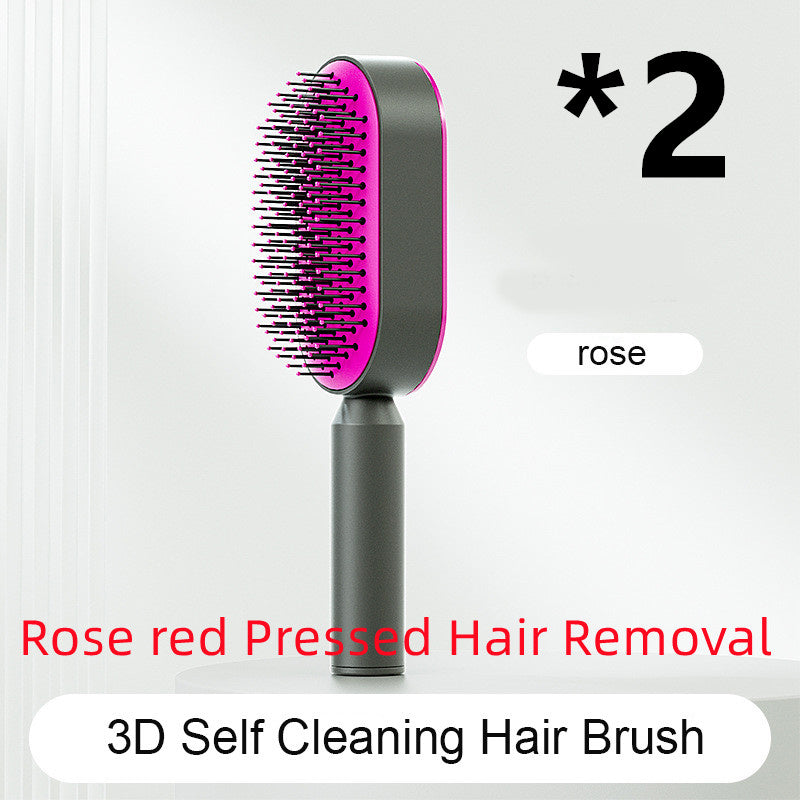 self-cleaning hair brush