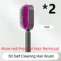 self-cleaning hair brush