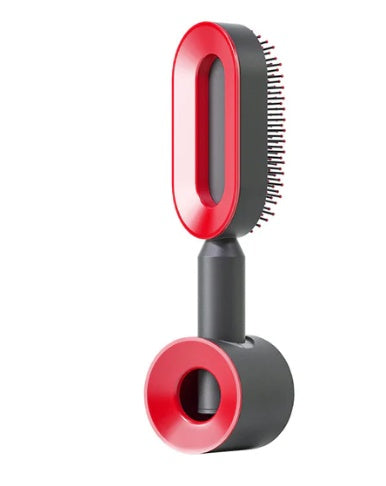 self-cleaning hair brush