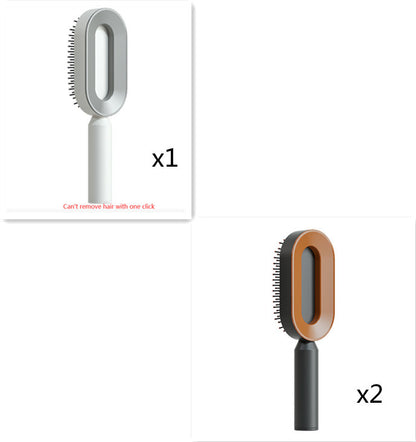 self-cleaning hair brush for women