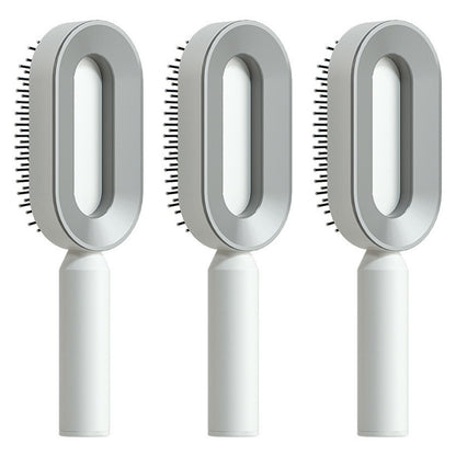 self-cleaning hair brush