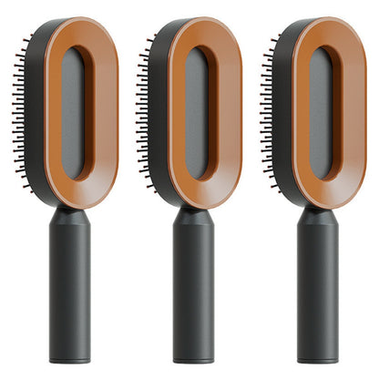 self-cleaning hair brush