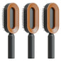 self-cleaning hair brush