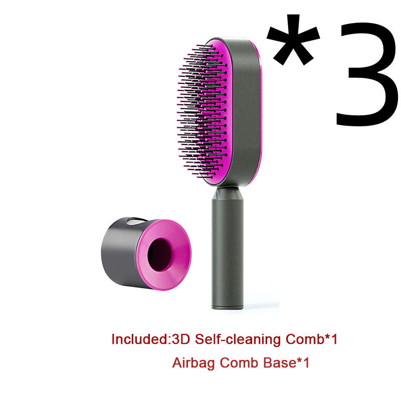 self-cleaning hair brush