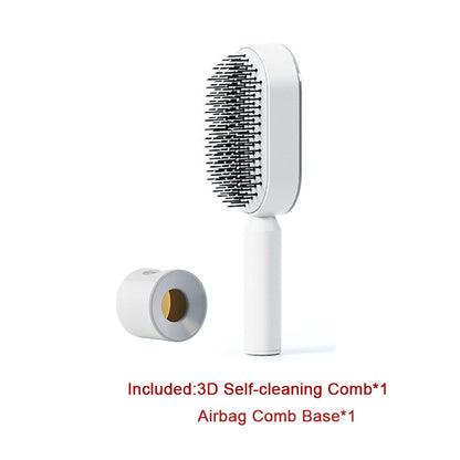 self-cleaning hair brush