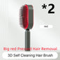 self-cleaning hair brush
