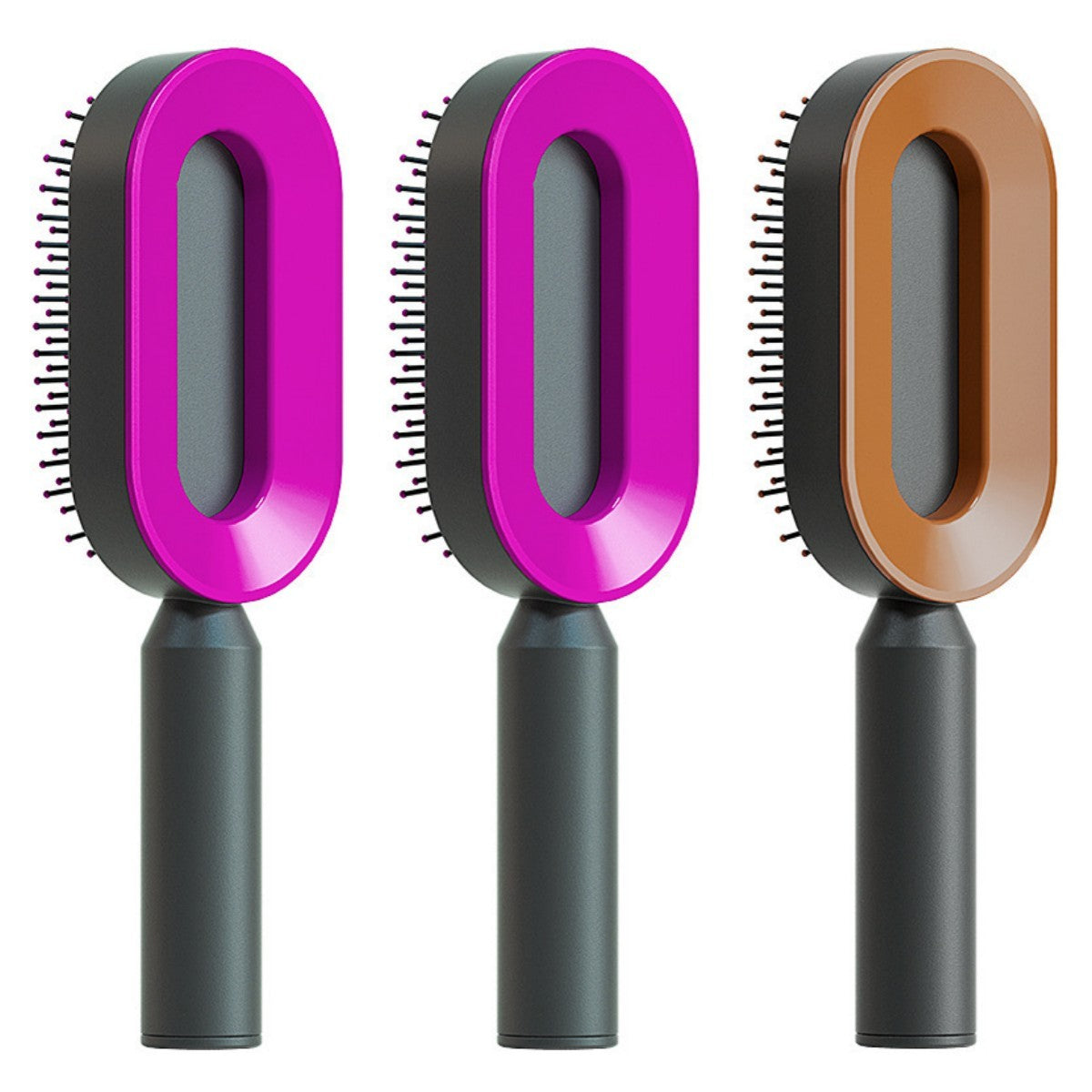 self-cleaning hair brush for women