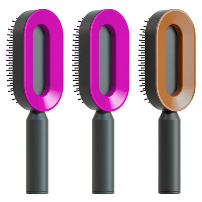 self-cleaning hair brush for women