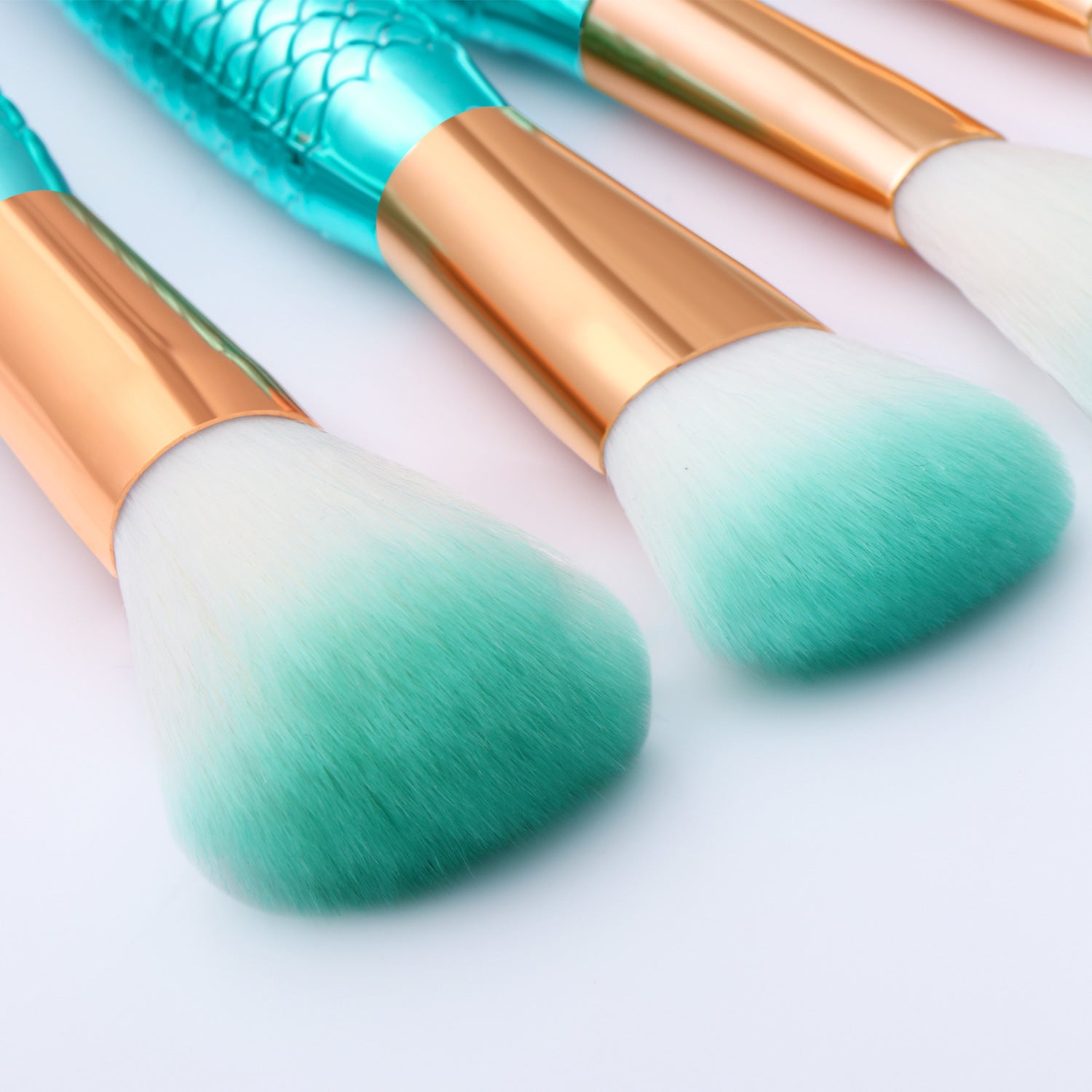 mermaid makeup brushes kit for women