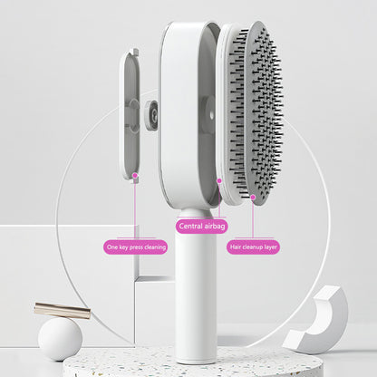 self-cleaning hair brush