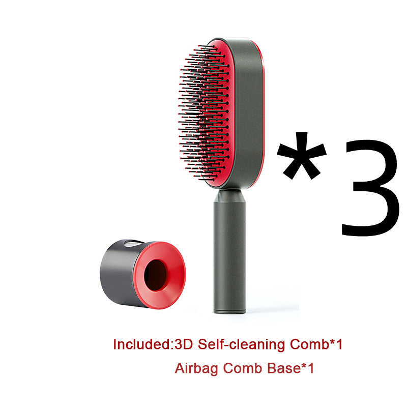 self-cleaning hair brush