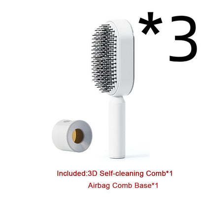 self-cleaning hair brush
