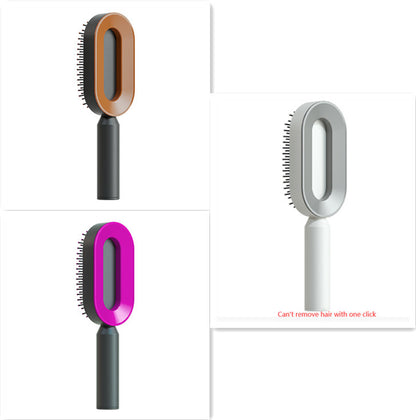 self-cleaning hair brush