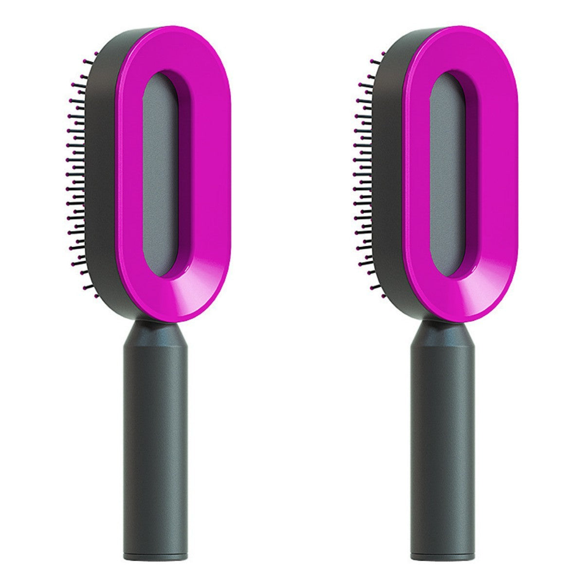 self-cleaning hair brush