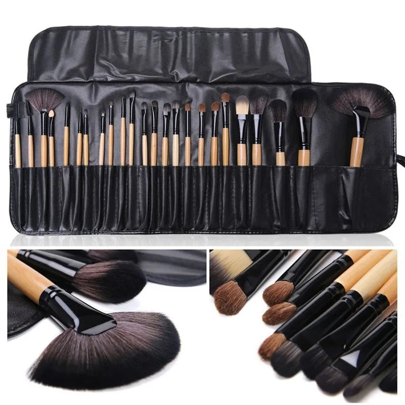 24 piece professional makeup brush set