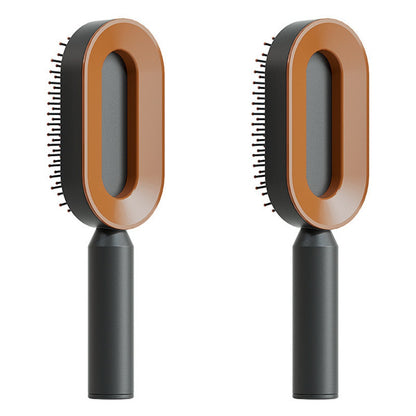 self-cleaning hair brush