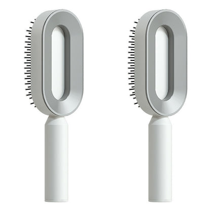 self-cleaning hair brush