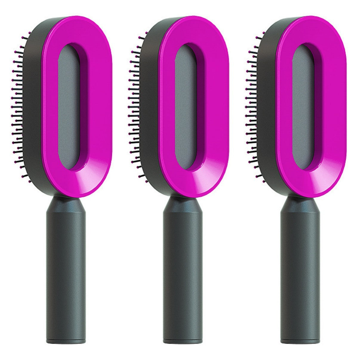 self-cleaning hair brush