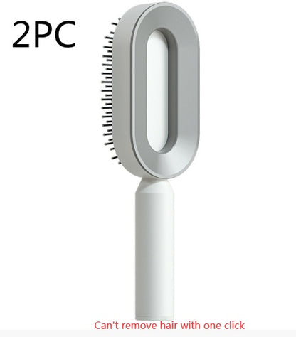 self-cleaning hair brush