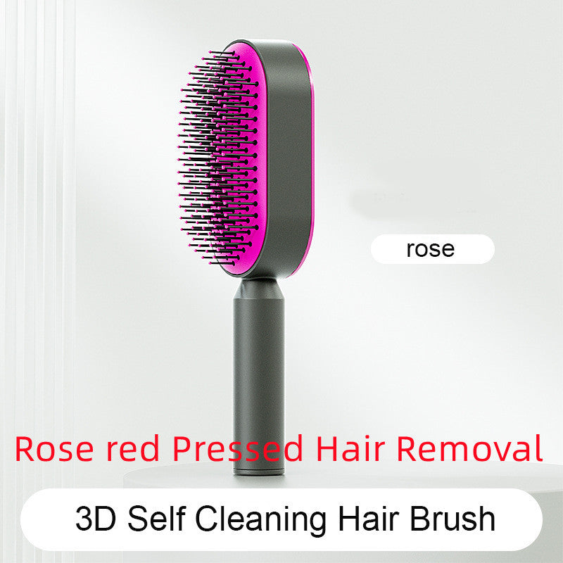 self-cleaning hair brush