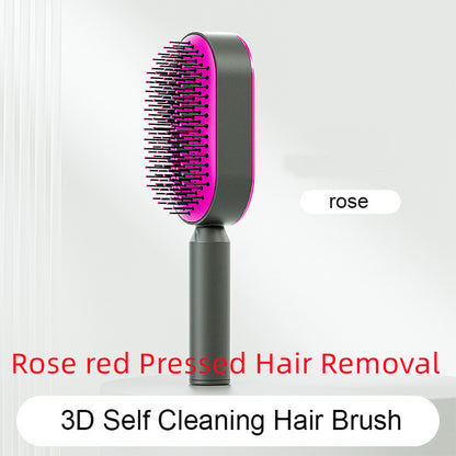 self-cleaning hair brush