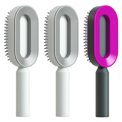 self-cleaning hair brush for women