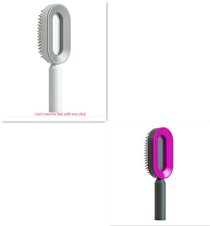 self-cleaning hair brush for women